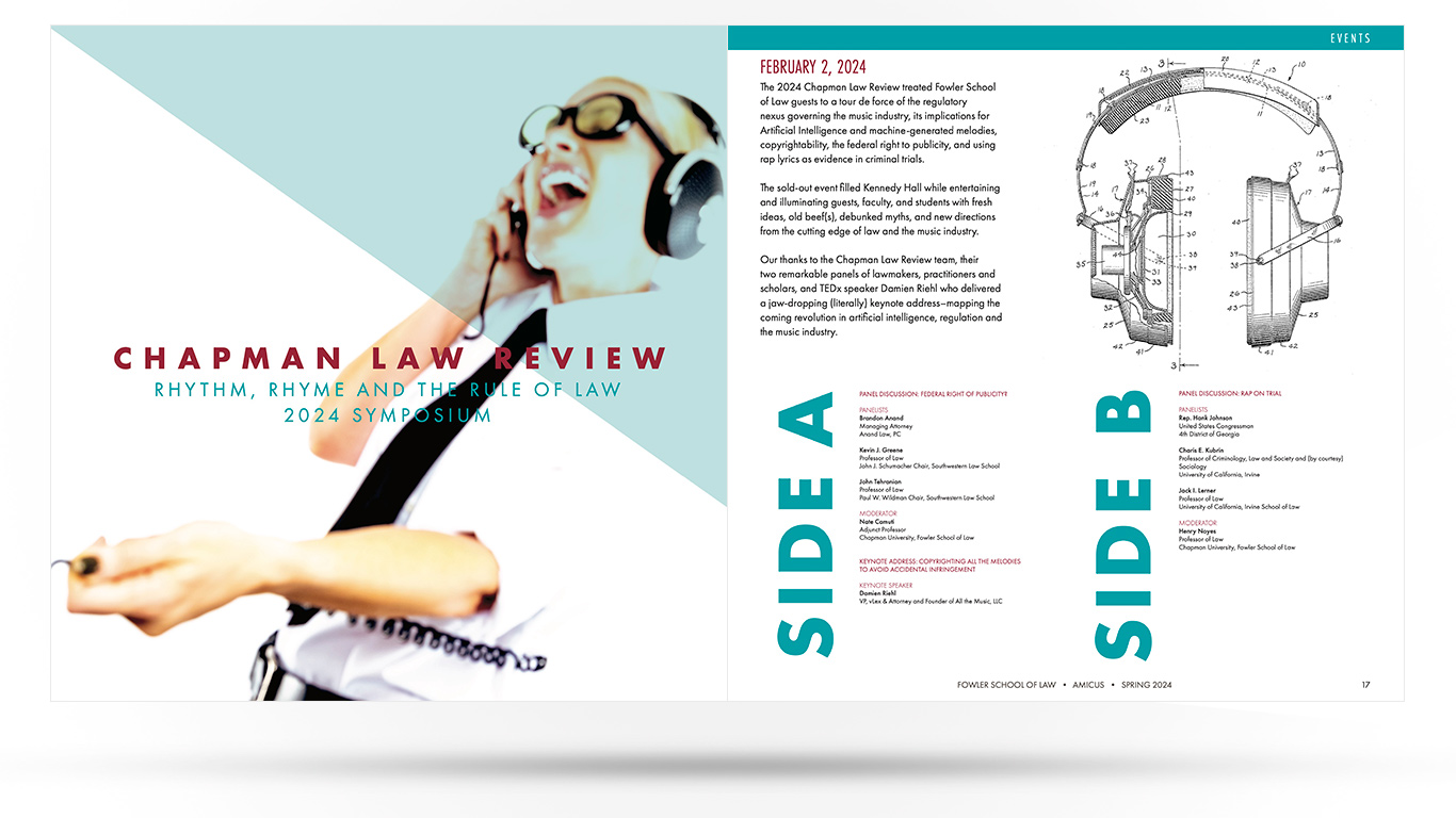 Pages from an award winning Academic Publication Design: Amicus - Law School Annual Report