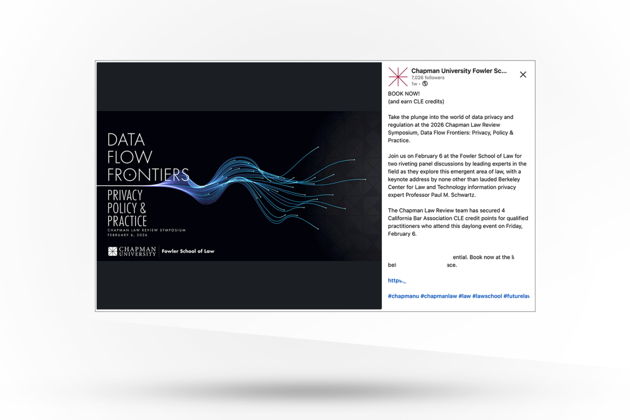 Social media post advertising an event